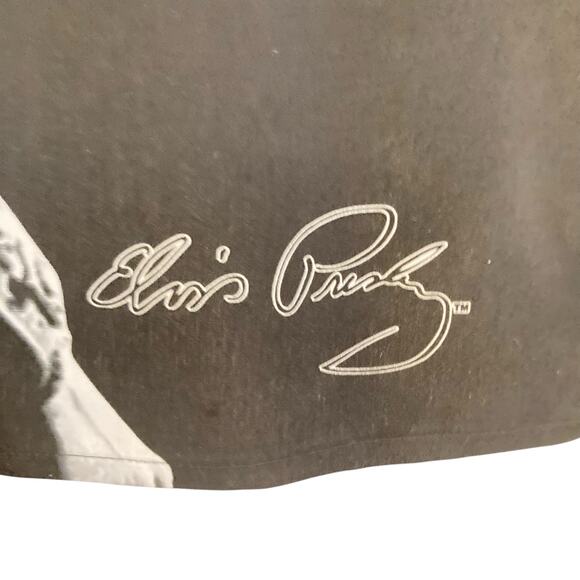 Dragonfly Clothing Elvis Presley The King Black Rocker Satin Button Up Size XL - Picture 6 of 16